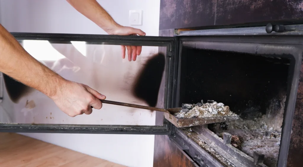 ¿Cómo se limpia el cristal de una estufa de pellets?